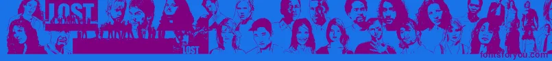 LostForever-fontti – violetit fontit sinisellä taustalla