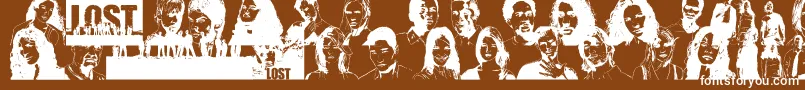 fuente LostForever – Fuentes Blancas Sobre Fondo Marrón