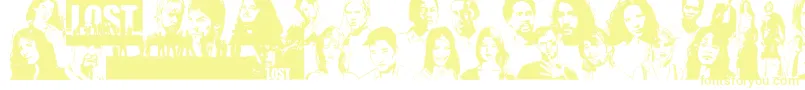 fuente LostForever – Fuentes Amarillas Sobre Fondo Blanco