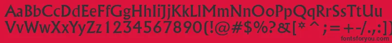 Flar821n Font – Black Fonts on Red Background
