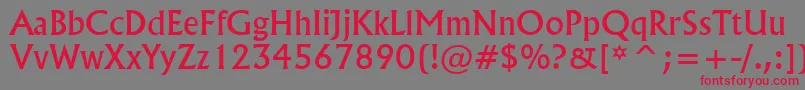 Flar821n Font – Red Fonts on Gray Background