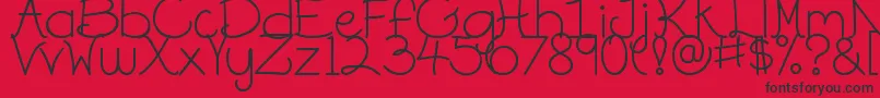 DjbOnTheLighterSide Font – Black Fonts on Red Background