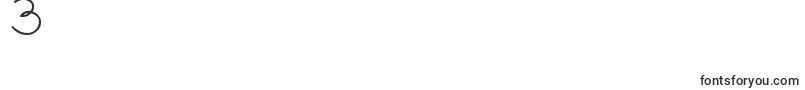 フォントDjbOnTheLighterSide – フォント数字3