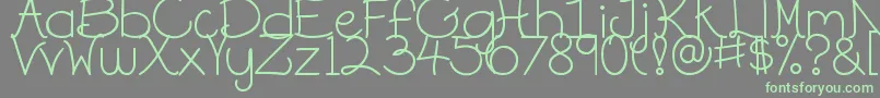 DjbOnTheLighterSide Font – Green Fonts on Gray Background