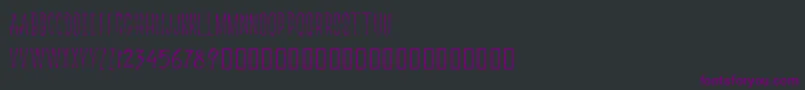 Czcionka TheRedlightLineFree – fioletowe czcionki na czarnym tle