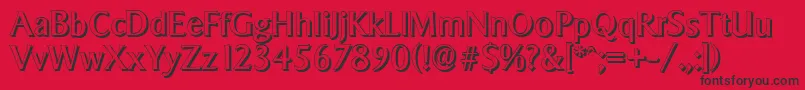 SigvarshadowRegular Font – Black Fonts on Red Background