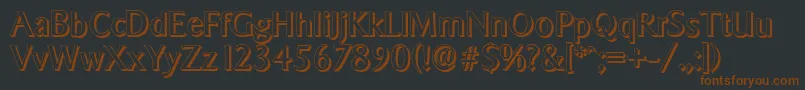 Шрифт SigvarshadowRegular – коричневые шрифты на чёрном фоне