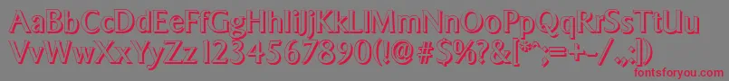 SigvarshadowRegular Font – Red Fonts on Gray Background