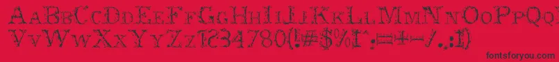 Nero-Schriftart – Schwarze Schriften auf rotem Hintergrund