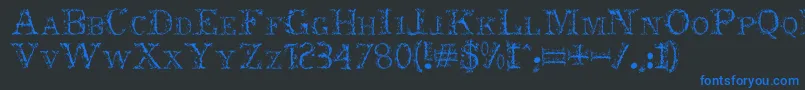 Шрифт Nero – синие шрифты на чёрном фоне