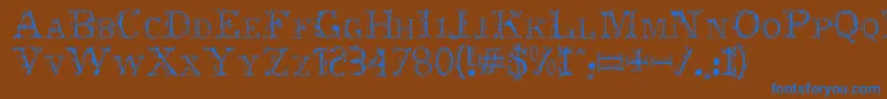 Nero-fontti – siniset fontit ruskealla taustalla