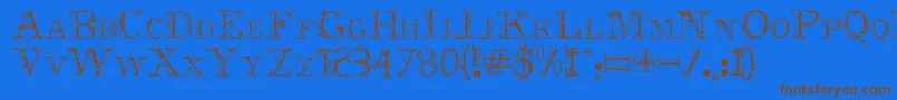 Nero Font – Brown Fonts on Blue Background