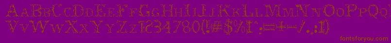 Nero Font – Brown Fonts on Purple Background