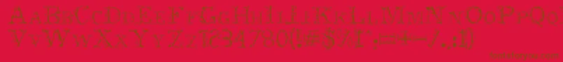 Nero Font – Brown Fonts on Red Background