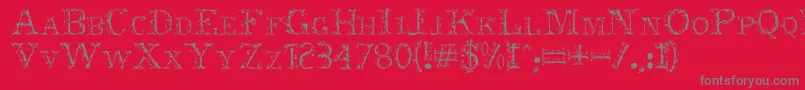 Nero Font – Gray Fonts on Red Background