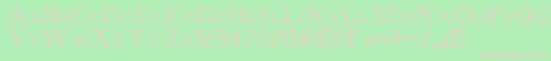 Nero Font – Pink Fonts on Green Background