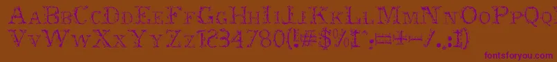 Nero Font – Purple Fonts on Brown Background