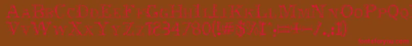 Nero Font – Red Fonts on Brown Background