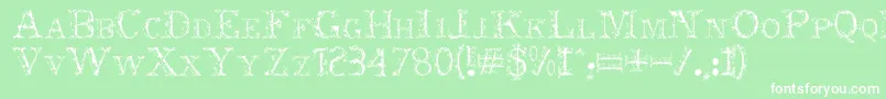 Nero-fontti – valkoiset fontit vihreällä taustalla