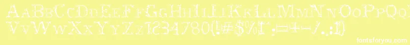 Nero Font – White Fonts on Yellow Background