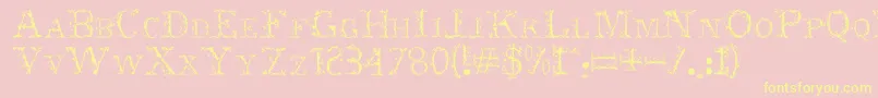 Nero Font – Yellow Fonts on Pink Background