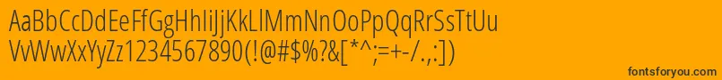OpensansCondlight Font – Black Fonts on Orange Background