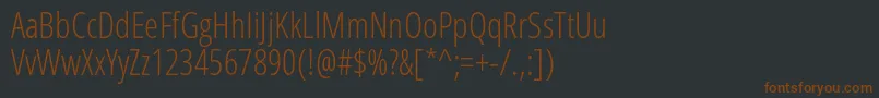 Шрифт OpensansCondlight – коричневые шрифты на чёрном фоне