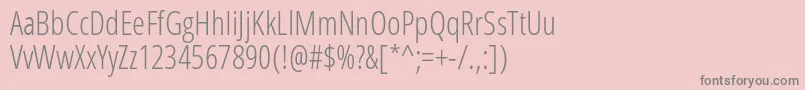 OpensansCondlight Font – Gray Fonts on Pink Background