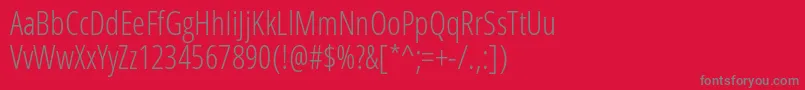 OpensansCondlight Font – Gray Fonts on Red Background