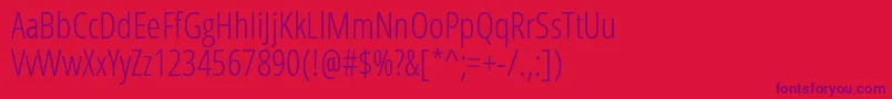 OpensansCondlight Font – Purple Fonts on Red Background