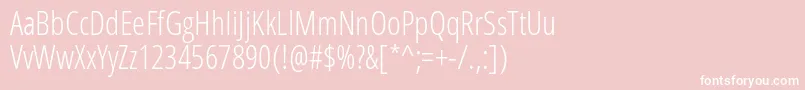 OpensansCondlight Font – White Fonts on Pink Background
