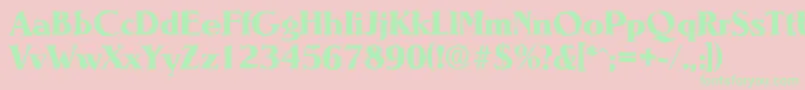Police NevadaantiqueXboldRegular – polices vertes sur fond rose