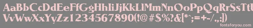 NevadaantiqueXboldRegular Font – Pink Fonts on Gray Background