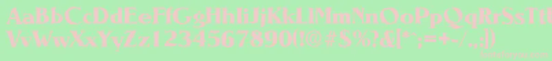 Police NevadaantiqueXboldRegular – polices roses sur fond vert