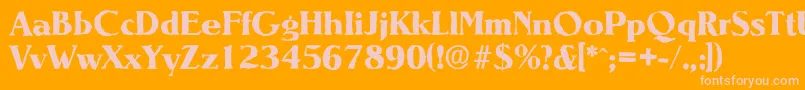 NevadaantiqueXboldRegular Font – Pink Fonts on Orange Background