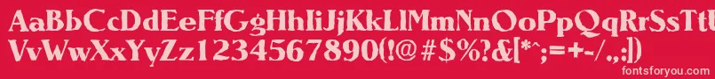 NevadaantiqueXboldRegular Font – Pink Fonts on Red Background