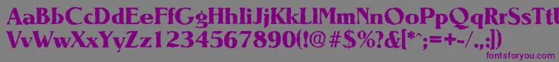 NevadaantiqueXboldRegular Font – Purple Fonts on Gray Background