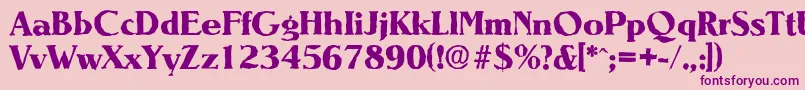 NevadaantiqueXboldRegular Font – Purple Fonts on Pink Background