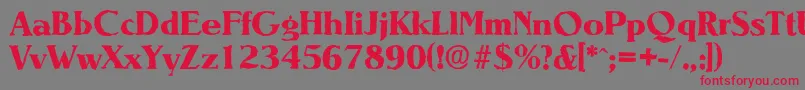 NevadaantiqueXboldRegular-Schriftart – Rote Schriften auf grauem Hintergrund