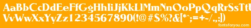 NevadaantiqueXboldRegular Font – White Fonts on Orange Background