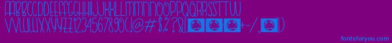 FishBear Font – Blue Fonts on Purple Background