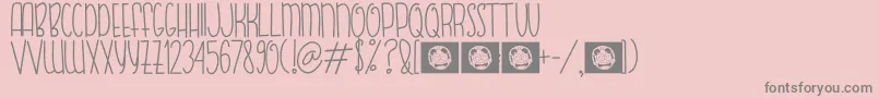 FishBear Font – Gray Fonts on Pink Background