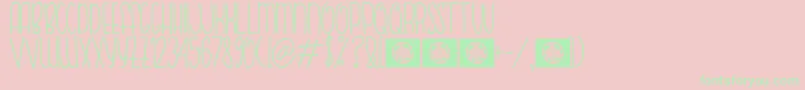 FishBear Font – Green Fonts on Pink Background