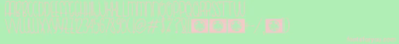 FishBear Font – Pink Fonts on Green Background