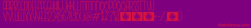 FishBear Font – Red Fonts on Purple Background