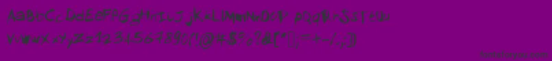 Mysketchfont Font – Black Fonts on Purple Background