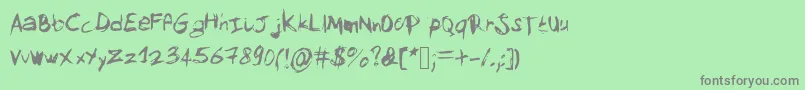 More about Mysketchfont Font Mysketchfont Font – Gray Fonts on Green Background