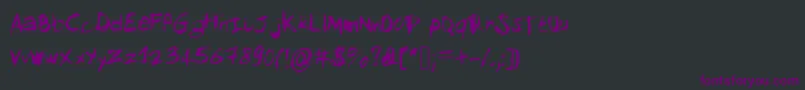 Mysketchfont Font – Purple Fonts on Black Background