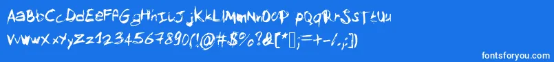Подробнее о шрифте Mysketchfont Шрифт Mysketchfont – белые шрифты на синем фоне