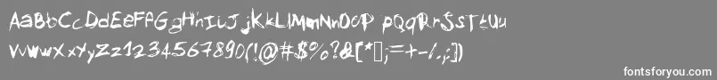 Mysketchfont Font – White Fonts on Gray Background